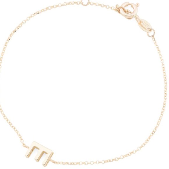MIA FIORE Gold/E Made In Italy 14kt Gold Initial Chain Bracelet - Picture 3 of 3